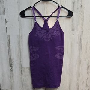 climawear purple crossback tank top